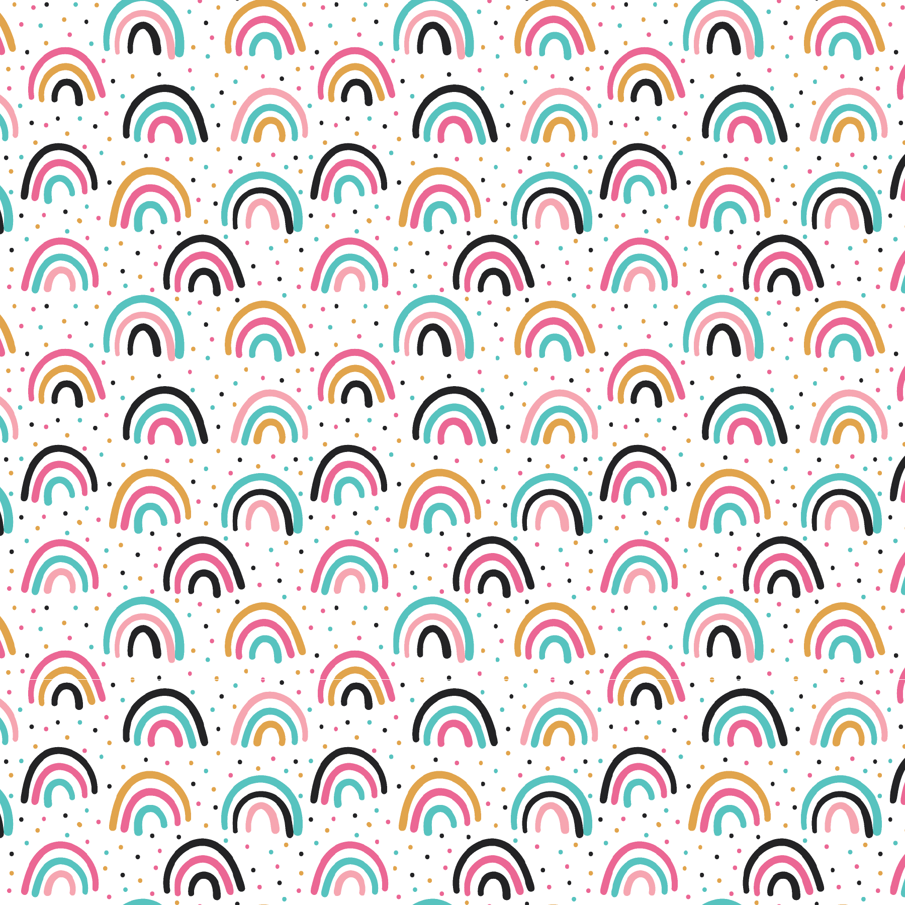 Abstract Doodle Rainbows Pattern Acrylic Sheets - CMB Pattern Acrylic
